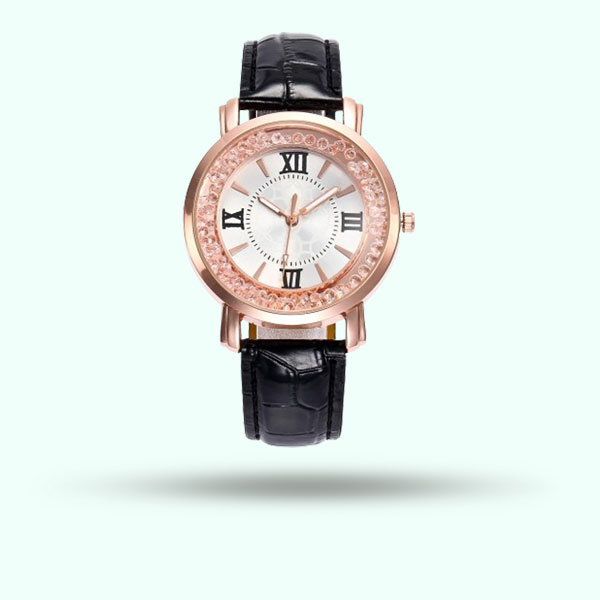 Black Fashion Ladies Watches- Casual Watch for Girls and Women