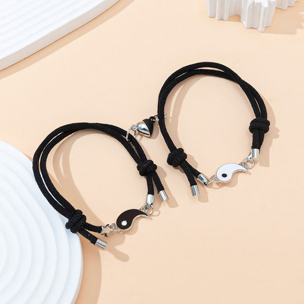 Couple Magnetic Attraction Heart-Shaped Bracelets-Adjustable Bracelet Promise for Men and Women