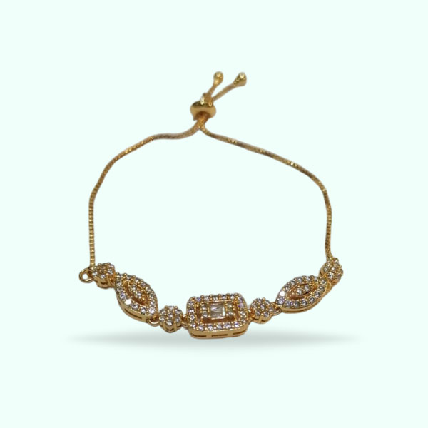 Golden Elegant Crystal Finishing Bracelets- Adjustable Bracelets for Girls