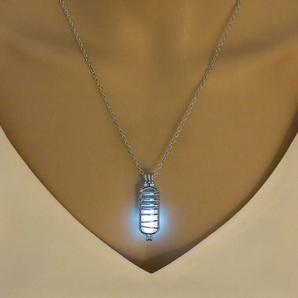 Luminous Stone Beads Pendant Necklace-  Bottle Glow in the Dark Pendant Necklace for Girls and Boys