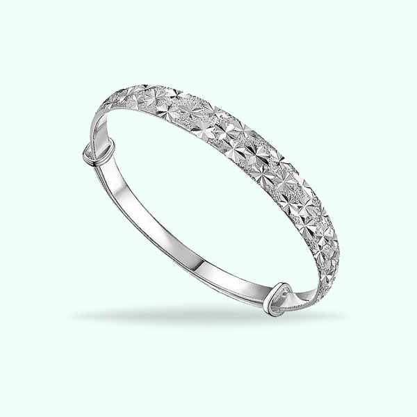 New Fashion Adjustable Silver Bangle  Bracelet Jewelry For Girls & Women