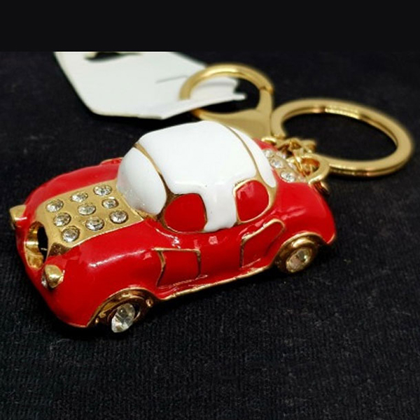 New Stylish Car-Shaped Keychain- Crystal Stones Keychain for Bags
